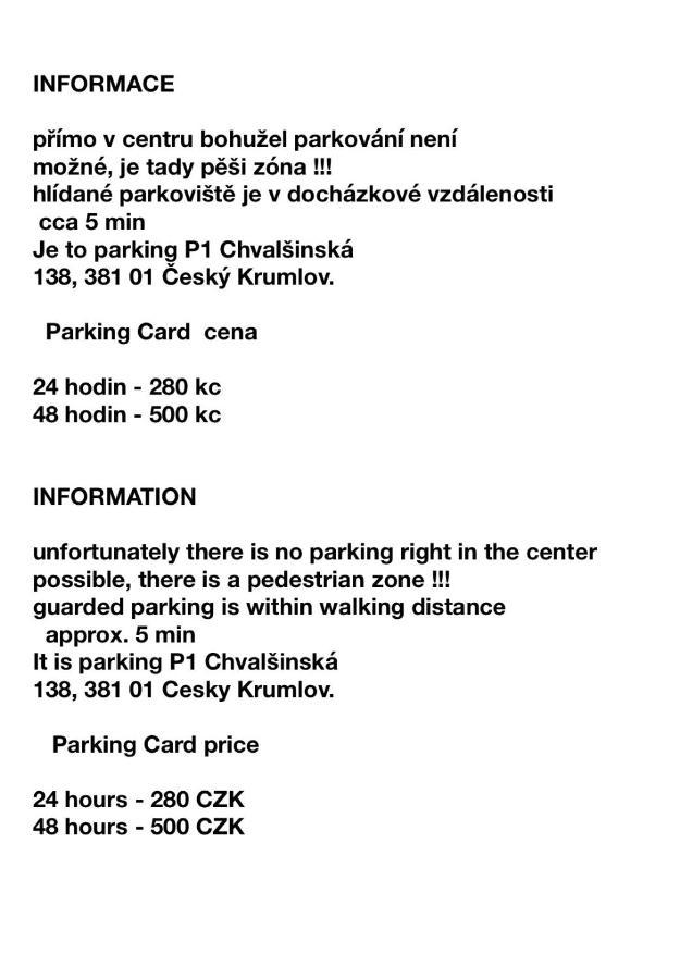 Apartman Natalya Gold Český Krumlov Exteriör bild